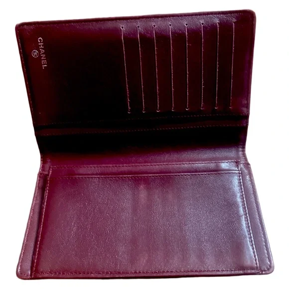🔥Chanel Caviar Leather Burgundy Big Wallet 🔥 - Picture 7 of 14